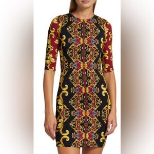 Alice Olivia Delora Dress size 6 NWT Regal Romance Bordaux